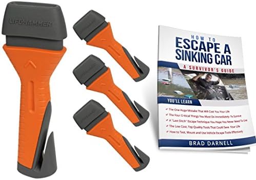 Life Hammer EVOLUTION 4 PACK Safety Hammer &amp; FREE Car Escape Guide! The Car Escape Hammer in the World. Made by Life Safety Products (The Netherlands) Used By First Responders Worldwide!