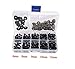 TOPWEL 100PCS(1 Box) 6-12mm 5 Sizes Solid Black Plastic Safety Noses Eyes for Sewing for Bear Doll of DIY