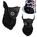 MassMall Neoprene Winter Snowboard Ski Half Face Mask Soft Cotton Fleece Neck Ear Warmer Protection Vented Fitted Velcro Adjustable Close Biker Motorcycle Facemask