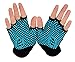 Mato & Hash Yoga Pilates Fingerless Exercise Grip Gloves - Black/Scuba Blue