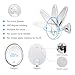 Terresa 7X Magnifying Lighted Makeup Mirror with Suction Cup - Lightweight Travel and Oval Design Bathroom Shower Mirror with Lights and Magnification - Standing or Wall Mounted