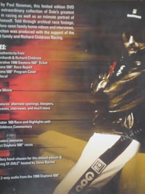 Nascar Dale Earnhardt Senior #3 Portrait Picture Tin Pack 6 DVD Set Limited Edition with Archival Race & Family Video Footage...Narrated by Paul Newman