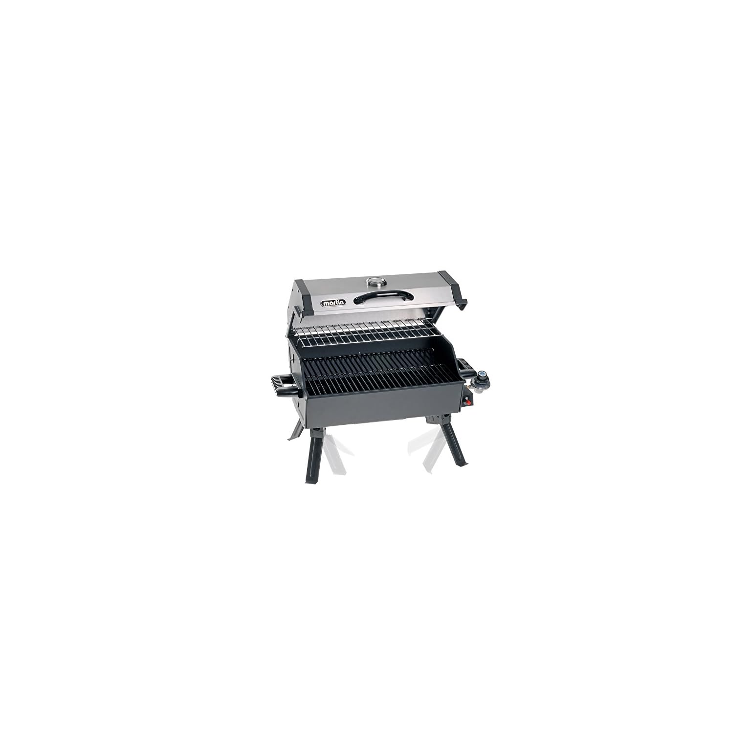 MARTIN Portable Propane Bbq Gas Grill 14,000 Btu Porcelain Grid with