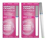 Harmless Cigarette | New Smoking Cessation Product to Help You Quit Smoking Easy and Naturally. Perfect to Use with Patches, Gum, Pills, Spray, Lozenges, Tea, and Magnet. (2 Pack, Mixed Berry)
