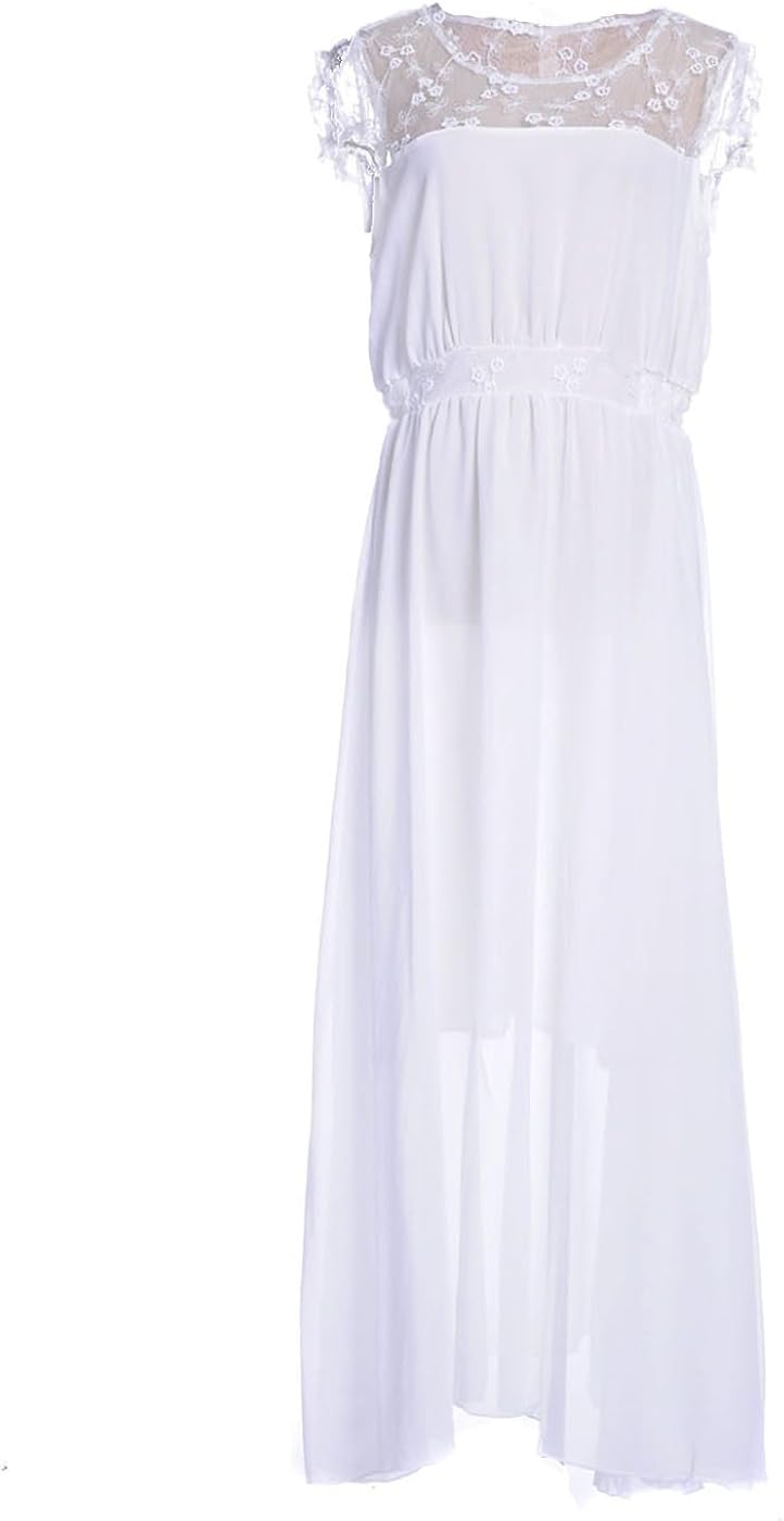 white sheer floral dress