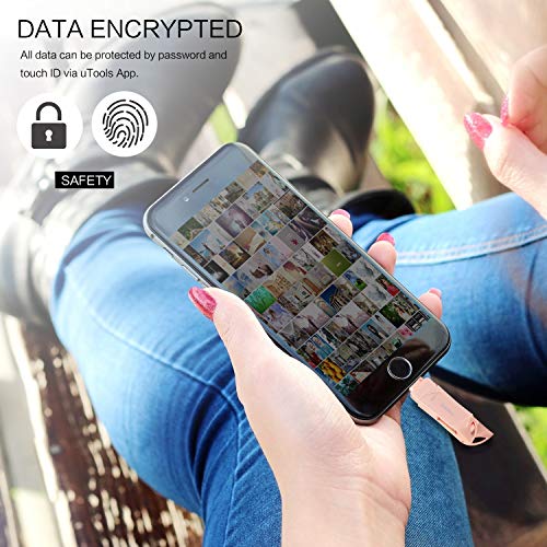 USB Flash Drive 128GB Memory Stick for iPhoneThumb Drive 3in1 iOS Flash Drive External Drive USB Stick Sunswan Compatible iPhone iPad iOS MacBook Android and Computer (Silvre128G-DK)