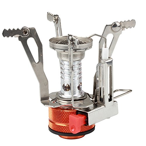 image for Flexzion Mini Camping Stove Ultralight Backpacking Propane Canister Bu