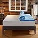 Sleep Innovations Dual Layer 4 Inch Memory Foam Mattress Topper, California King Size, Medium Support, 2 Inch Cooling Gel Memory Foam Plus 2 Inch Pillow Top Cover