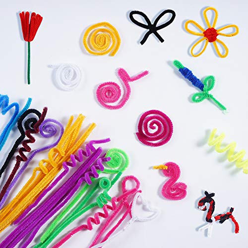 1600 Pieces Pipe Cleaners in 32 Colors Chenille Stems for Home and School DIY Art Crafts (6mm x 11.8 Inches) - Thumbnail 3