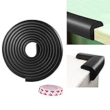 GOSTAR 6.5 Ft Extra Thick Baby Bumpers Furniture Corner Edge Guard Cushion Baby Proof Children Protective L-type Anti-Collision Table Protectors with Double Sides Adhesive Tape (black)