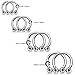 BodyJ4You 14G Circular Barbells Eyebrow Lip Ear Tragus Septum Nipple Horseshoe Rings 1/4” 5/16