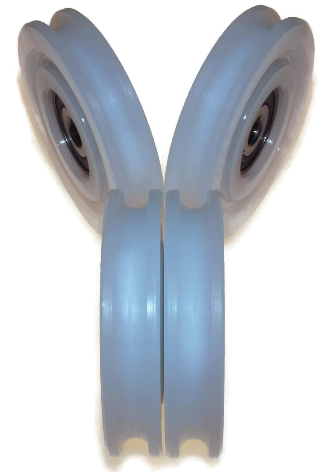 Plastic Nylon Rope Pulley Wheel with Steel Bracket, U H V Groove Track and Nylon Bearing for Garage Door and Sliding Applications