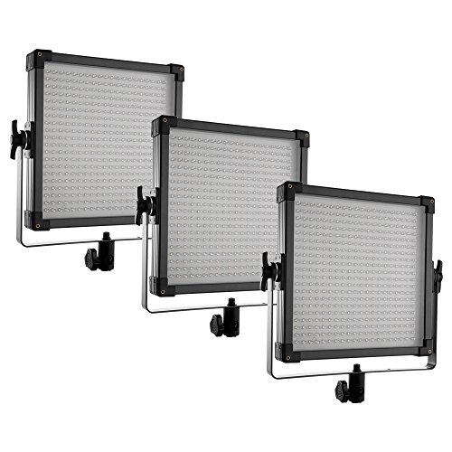 F&V K4000S Bi-Color LED Studio Panel 3-Light Kit w/ V-Mount Battery Plate
