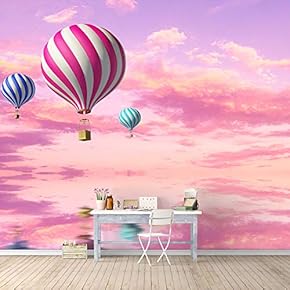 Wall Murals for Bedroom Hot Air Balloon Large Removable Wallpaper Peel and Stick Wall Stickers - 66x96 inches