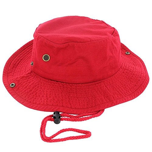 9Proud Red Cotton Hat Boonie Bucket Cap Summer Men Women MasterBasser