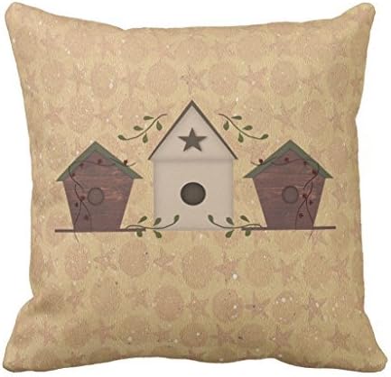 Amazon Com Sinluen Primitive Birdhouses Decorative Pillow Case