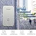 Wireless Doorbell - No Battery Required Doorbell Chime with 2 Receivers, 500 Feet/ 150 Meter Receiving Range, IP44 Waterproof Level, 4 Levels Volume, 51 Ringtones, White