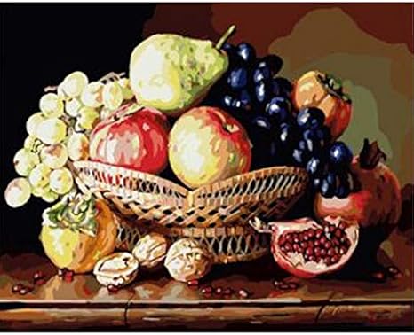 OKOUNOKO Dipingere con I Numeri Adulti Natura Morta con Pittura A Olio su  Tela di Frutta Dipinta A Mano con Quadri Decorativi per Soggiorno Frameless  40X50Cm: Amazon.it: Casa e cucina
