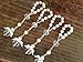 25 Pc Ivory Color Baptism Favors with Angels Mini Rosaries Silver Plated Acrylic Beads/ Recuerditos De Bautismo/ Christening Favors/ Decenarios/ Decades/ Finger Rosaries by hand made