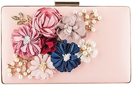 Women Flower Clutches Evening Bags Handbags Clutch Purse，Sunbinley 2017 Satin Flower Rhinestones Upgrade