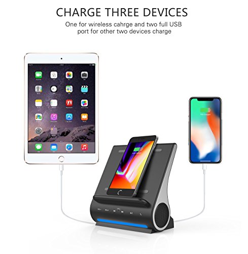 Azpen-Dockall-D100-Qi-Wireless-Charger-Bluetooth-Premium-Speakers-Docking-Station-with-Built-in-Mic-Handsfree-call-3-in-1-Station-for-iPhone-and-Samsung-phone