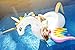 CAPTAIN FLOATY Giant Rainbow Pegasus Unicorn Pool Float, Swim Raft Floatie Lounger for Kids and Adults (Luxury Model)