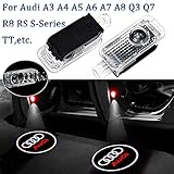 2PCS for Audi Door Light A3 A4 Welcome Light for Audi Logo Door Light Projector Car Ghost Shadow Light Lamp Wireless White for Audi A3 A4 A5 A6 A7 A8 Q3 Q7 R8 RS S-Series TT