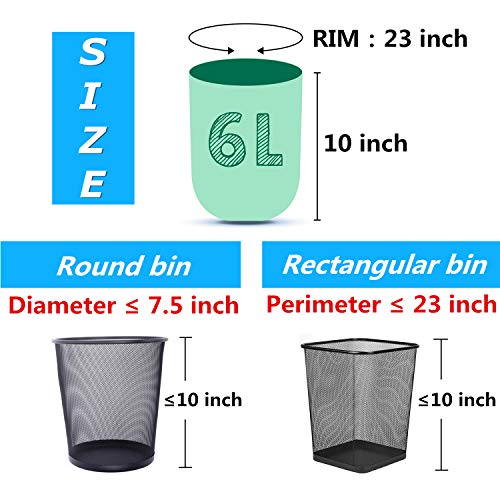 1.2 Gallon 250 Counts Small Trash Bags Garbage Bags,Bathroom Trash Can Bin Liners, Strong Plastic Bags for Home Office Kitchen, fit 5-6 Liter, 0.8-1.2 Gal,Suitable for Use Alone Without Trash Can