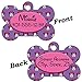Disney Minnie Mouse Purple Double Sided Pet Id Tag for Dogs & Cats Personalized with 4 Lines of Text