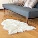SLPR Home Collection Soft Faux Fur Ivory White Sheepskin Rug (2' x 3') | Like Real Single Pelt Area Carpet Luxury Fluffy Chair Cover for Bedroom Nursery