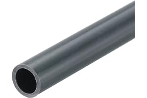 MECCANIXITY PVC Rigid Tube Round Pipe 6mm ID 8mm OD 8" Length Dark Grey High Impact for Water Pipe, Crafts, Cable Sleeve