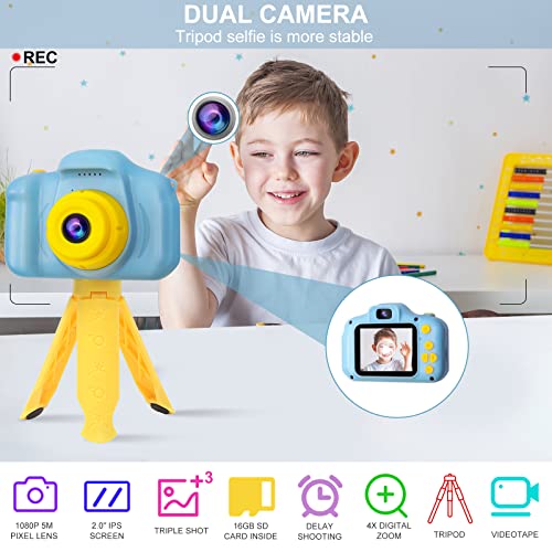 Rindol Toys for 49 Year Old Boys,Kids Selfie Camera Compact for Child Little Hands, Smooth