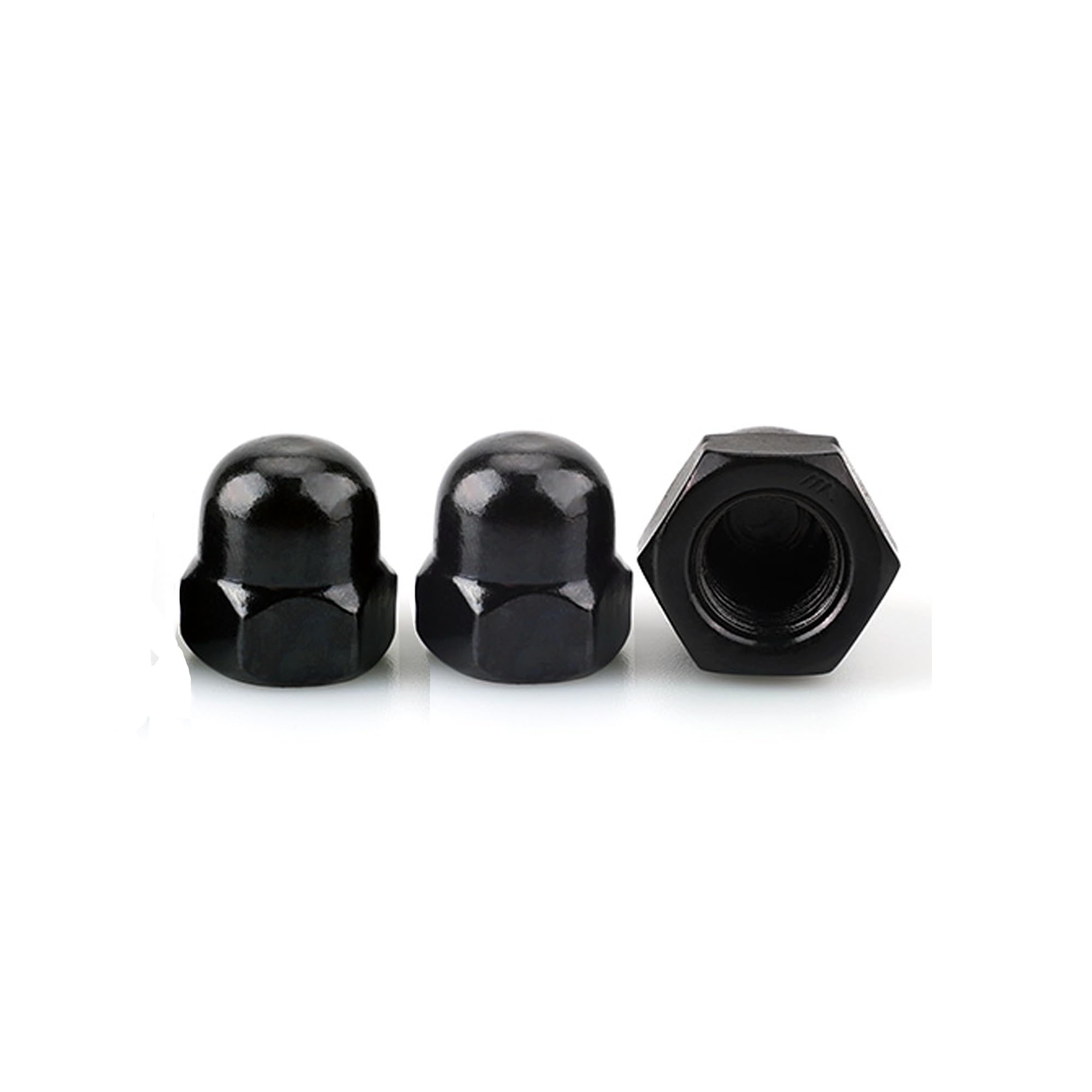 Photo 1 of M8 Black Acorn Cap Nuts,Stainless Steel 304 (18-8) Acorn Nuts,Black Finish,25PCS