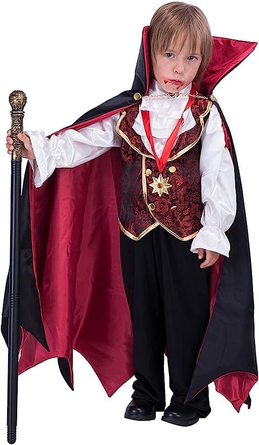 Spooktacular Creations Halloween Gothic Vampire Costume Kids, Deluxe Halloween Vampire Costumes for Dress Up, Role Play