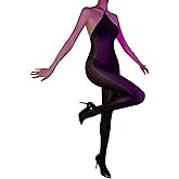 ZCGFKANYU Body Stockings for Women Oil Shiny Bodystocking 5D Neck Sling Bodysuit Catsuit Nylon Shiny Pantyhose