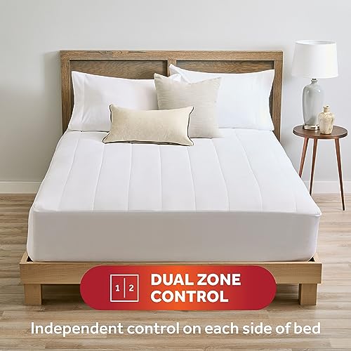 Sunbeam Restful Quilted Electric Heated Mattress Pad Queen Size, 60" X