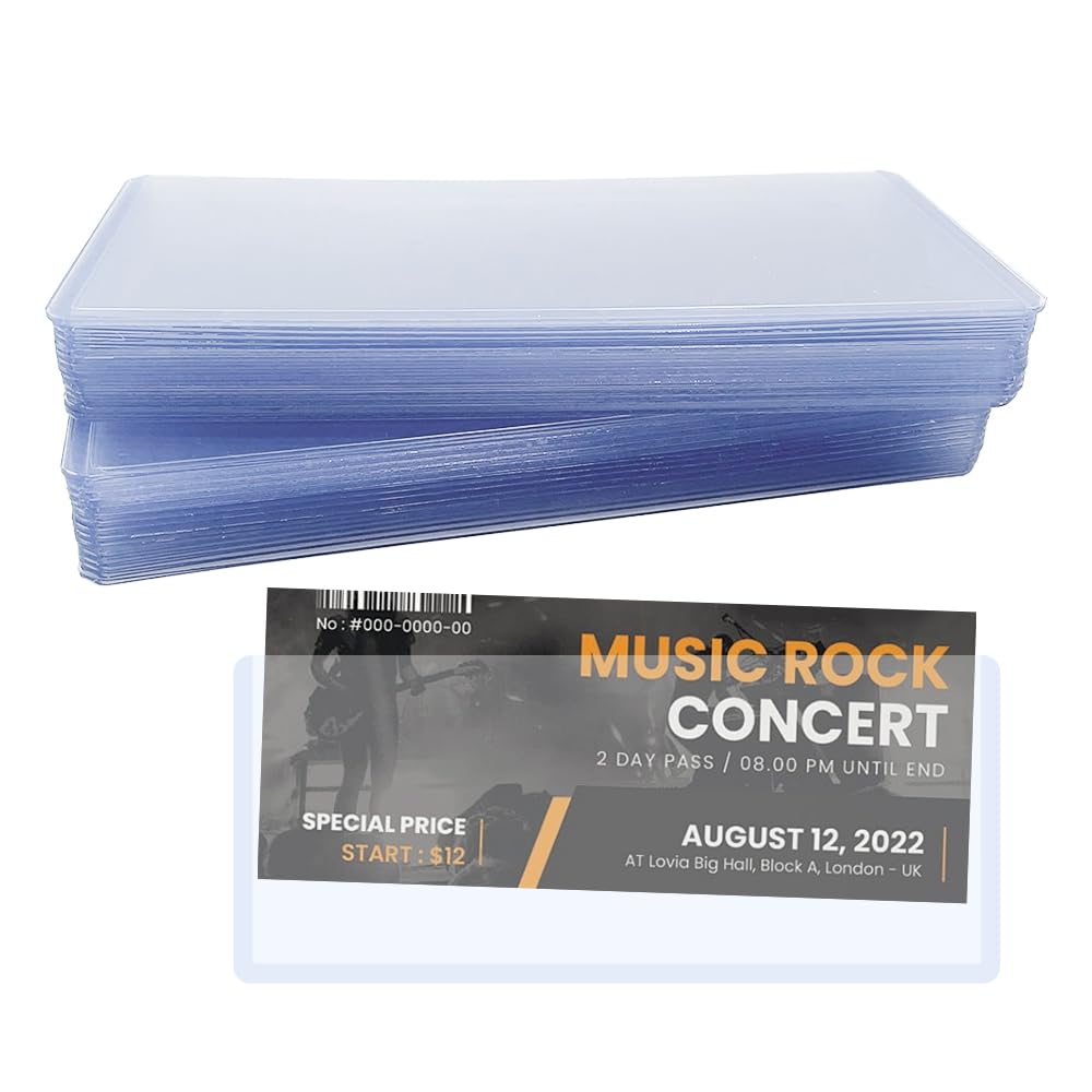 HLIWS Credit Card Holder-30pcs 175 * 75mm Clear Plastic Toploaders Load Card Sleeve Protector,for Concert,Ticket,Sporting Event Pass,Wallet and More(Long) — image 1