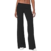 Qmlyev Wide Leg Sweatpants for Women Fold Over Low Rise Flare Yoga Lounge Pants Back to School Clothes for Teen Girls
