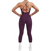 SUUKSESS Women 2 Piece Workout Sets Padded Tank Tops Tummy Control Leggings Gym Outfits