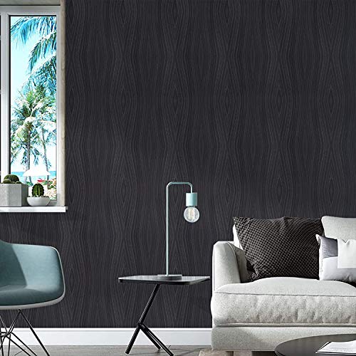 Black Wood Peel and Stick Wallpaper Wood Wallpaper Wood Removable