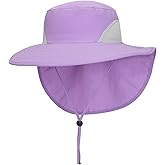 UPF 50+ Wide-Brim Sun Hat for Men Water-Repellent Gardening Hat for Women Outdoor Fishing Hat with Neck Cover