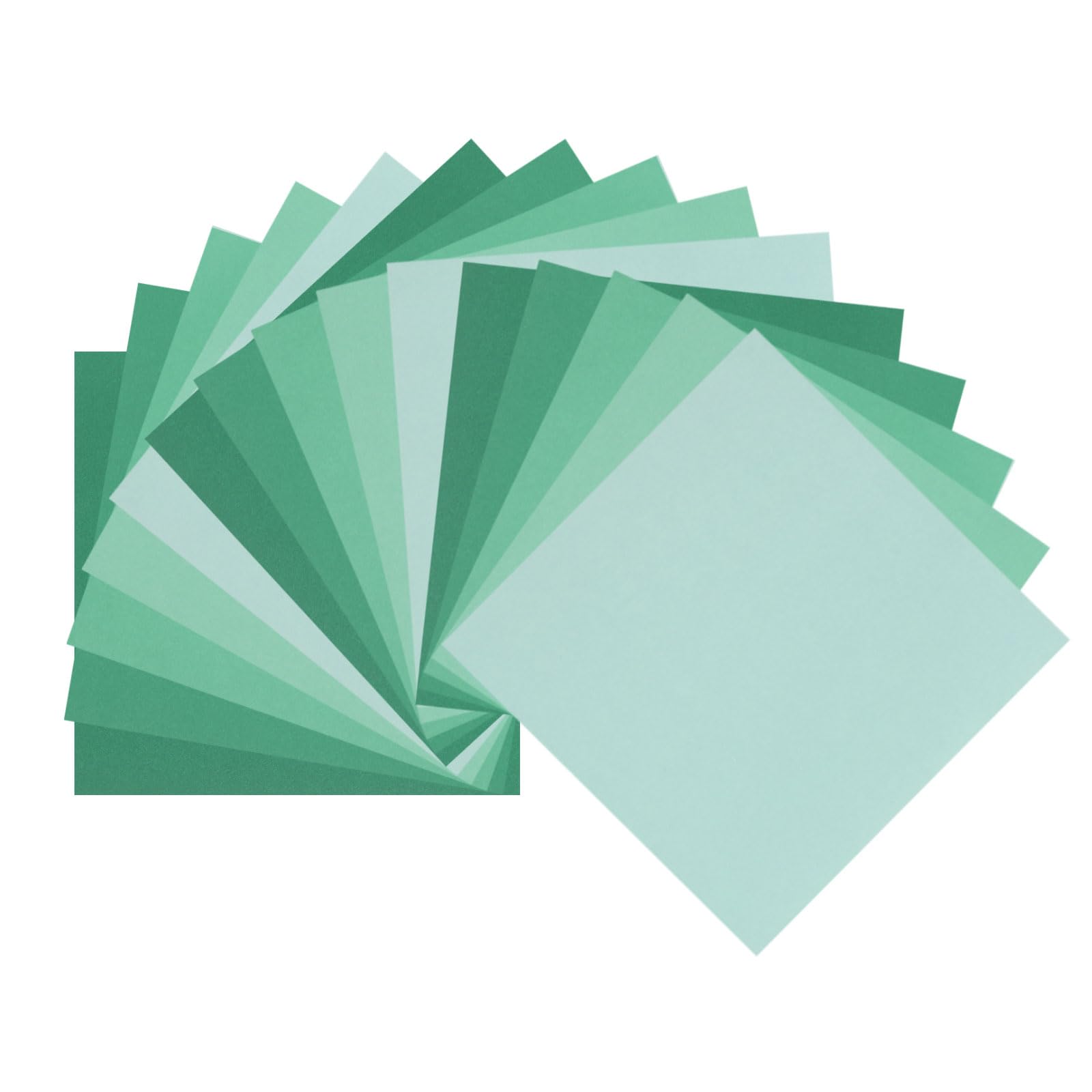 DMiotech 50 Sheets 6x6 Inch Origami Paper Large, 7 Colors Green Square Origami Paper Easy Fold Double Sided Colored Paper for DIY Arts and Crafts