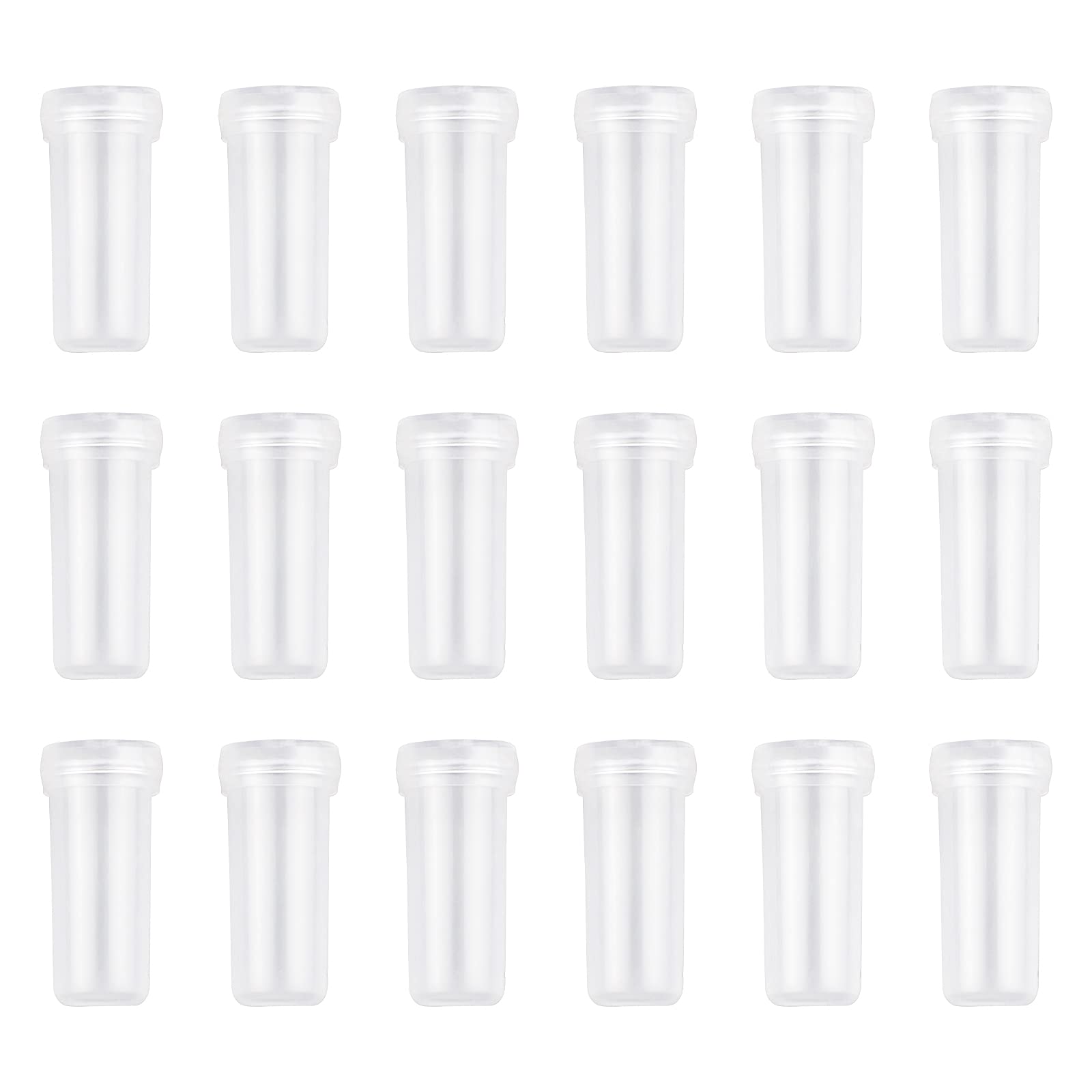 WANDIC Transparent Flower Water Tubes, 50 Pcs Clear Floral Tubes Plastic Flower Vials with Caps for Flower Arrangements, 1.6 x 0.6 Inch