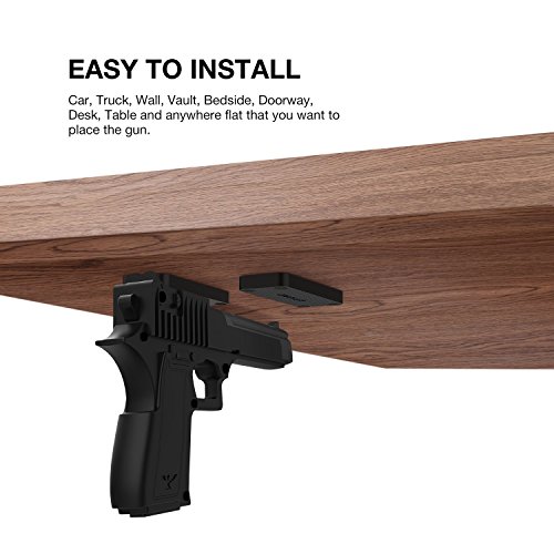 awesafe Gun Mount & Car Holster HQ Rubber Coated Gun Mount for Handgun