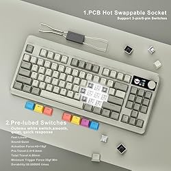 XVX Retro 75% Keyboard with TFT Smart
