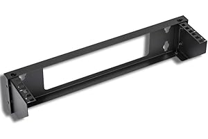 Kenuco 19 Inch Steel Vertical Rack and Wall Mountable Server Rack Mount (Black-2U)