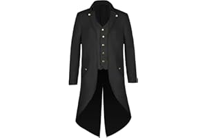 Westmall Men's Medieval Gothic TailCoat Steampunk Coat Renaissance Vampire Cosplay Costume Halloween