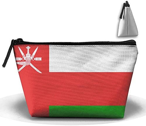 RobotDayUpUP Oman Flag Womens Travel Cosmetic Bag Portable Toiletry Brush Storage Durable Pen Pencil Bags Accessories Sewing Kit Pouch Makeup Carry Case