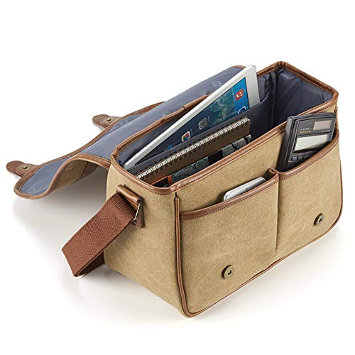 Classic Camera Bag, Evecase Large Canvas Messenger SLR/DSLR Shoulder