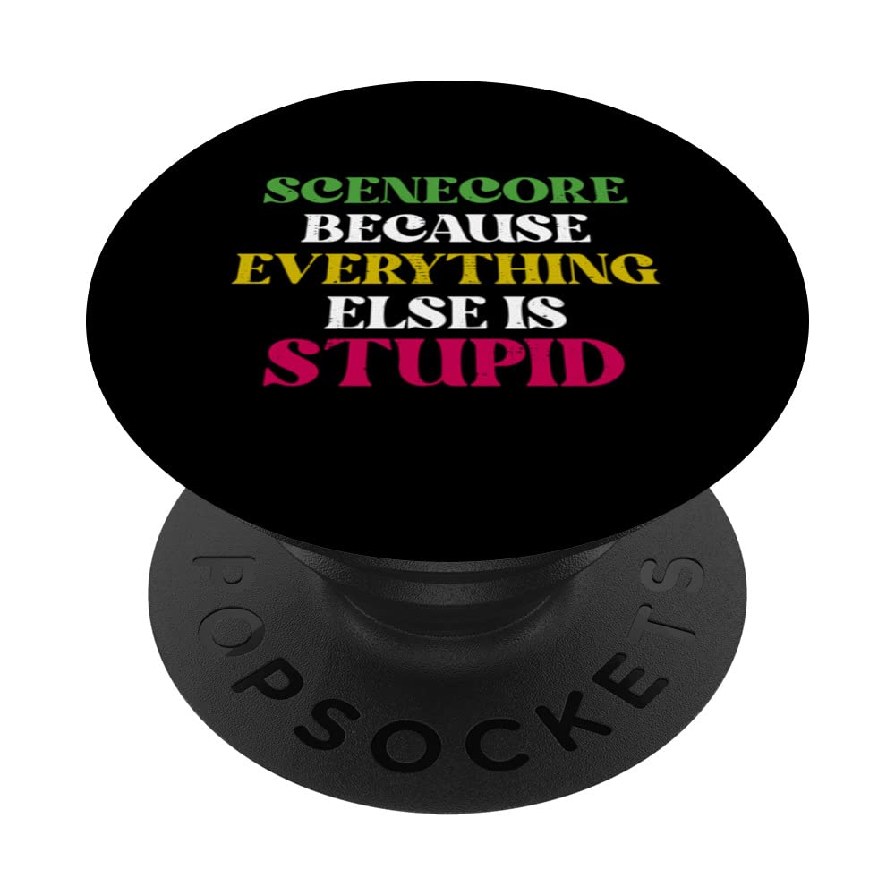 Scenecore Retro Emo Alternative Gothic Girl PopSockets Swappable PopGrip